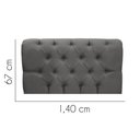 Ver imagem 2 de Painel Cabeceira Estofada Paris 140cm Cama Box Casal Corino Cinza Escuro- Mabe Magazine