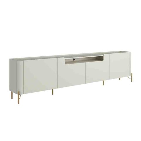 Rack New Bend 220 cm Porta Lisa Luna/Dourado Incolar