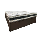 Ver imagem 1 de Cama Base Box Baú Casal Super Confort Sintético Marrom + Colchão Casal Super Confort D33 28x138x188