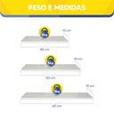 Ver imagem 4 de Kit 3 Prateleiras Decorativas Branca 40, 50 e 60cm Sala Quarto