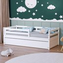 Ver imagem 4 de Bicama Infantil Eco com Grade de Proteção Madeira Maciça Branco Mobilistore