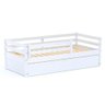 Bicama Infantil Eco com Grade de Proteção Madeira Maciça Branco Mobilistore - 1