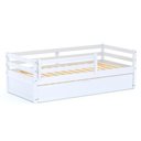 Ver imagem 1 de Bicama Infantil Eco com Grade de Proteção Madeira Maciça Branco Mobilistore