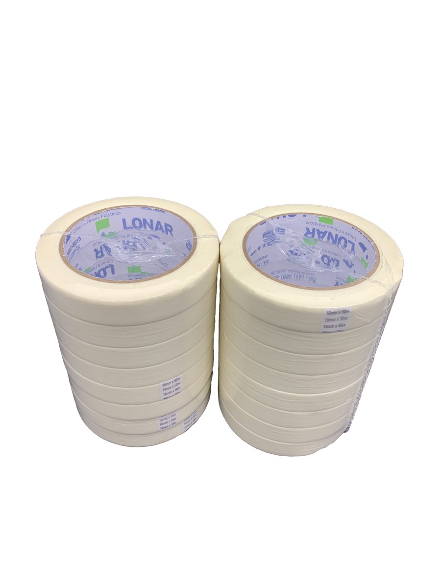 8 Rolos de Fita Crepe 18mm x 50m - 1