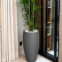 Ver imagem 3 de Vaso de Fibra de Vidro Atenas g 90cm Grande Cinza Fosco