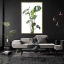 Ver imagem 1 de Quadro Decorativo Costela de Adão Tela Vertical Com Moldura e Sem Vidro 80X120