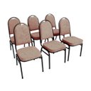 Ver imagem 1 de Kit com 6 Cadeiras para Auditórios Linha Hotel Bege