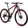 Bicicleta Aro 29 Aluminum 24 Vel Câmbio Traseiro Freio a Disco Bike Mtb Alumínio Preto+vermelho - 2