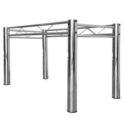 Pés De Mesa Base Para Mesa De Jantar Cromada 1,50 Casa Cozinha Ql Cromado - 2