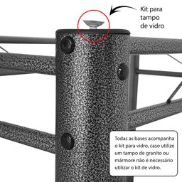 Pés De Mesa Base Para Mesa De Jantar Cromada 1,50 Casa Cozinha Ql Cromado - 5