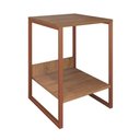 Ver imagem 1 de Mesa Cabeceira Lateral de Cama Industrial Amêndoa Tókio Base Cobre