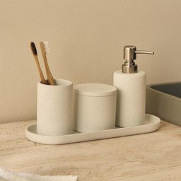 Kit para Banheiro em Cimento 14200 31x11x17cm - 2 Kit para Banheiro em Cimento 14200 31x11x17cm - 2