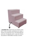 Ver imagem 5 de Escada Escadinha Pet Cachorro 3 Degraus Rampa Suede Premium:rosê