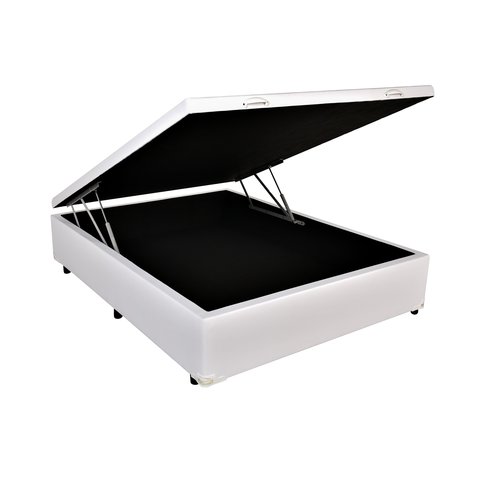 Cama Box Baú Viúva Corino Branco 120x188x42