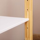 Ver imagem 2 de Mesinha Infantil Escrivaninha Desenho Madeira Montessori Regulável Tina Natural Branco Idimex