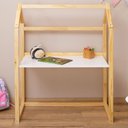 Ver imagem 6 de Mesinha Infantil Escrivaninha Desenho Madeira Montessori Regulável Tina Natural Branco Idimex