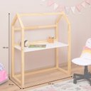 Ver mais imagens de Mesinha Infantil Escrivaninha Desenho Madeira Montessori Regulável Tina Natural Branco Idimex