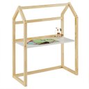 Ver imagem 3 de Mesinha Infantil Escrivaninha Desenho Madeira Montessori Regulável Tina Natural Branco Idimex