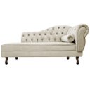 Ver imagem 5 de Kit Diva Recamier Diana 160cm Lado Esquerdo e 02 Poltronas Classic Linho Bege - ADJ Decor