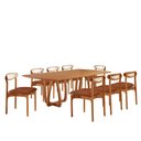 Ver imagem 2 de Sala de Jantar Mesa Flora 240cm Tampo Laminado Barril e 8 Cadeiras Noronha Premium Moderna Mobília
