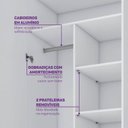 Ver mais imagens de Guarda-Roupa Modulado Infantil com LED 3 Peças 4 Portas Wave Casatema MadeiraOriginals Branco/Marrom