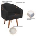 Ver imagem 4 de Kit 02 Poltronas Decorativas Sala de Estar Recepção Luiza Pés Palito Suede - Doce Sonho Móveis KIT 2