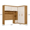 Ver imagem 2 de Guarda Roupa Modulado 7 Portas 3 Gavetas Freijó / Off White Veneza - Moval