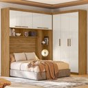 Ver imagem 6 de Guarda Roupa Modulado 7 Portas 3 Gavetas Freijó / Off White Veneza - Moval