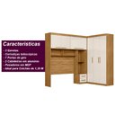 Ver imagem 5 de Guarda Roupa Modulado 7 Portas 3 Gavetas Freijó / Off White Veneza - Moval