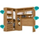 Ver imagem 4 de Guarda Roupa Modulado 7 Portas 3 Gavetas Freijó / Off White Veneza - Moval