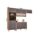 Ver imagem 4 de Módulo Cozinha Mgm Eloise 5 Peças C5p109 Cinamomo/platina-mgm