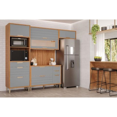 Módulo Cozinha Mgm Eloise 5 Peças C5p109 Cinamomo/platina-mgm