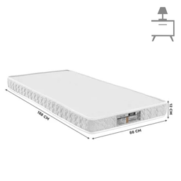 Colchão Solteiro Infantil de Espuma D20 188x88x12 Branco - 2
