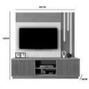 Ver imagem 3 de Estante Siena Home para TV até 59 Polegadas 2 Portas com LED Mavaular Cor Naturale BP Carrara