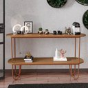 Ver imagem 2 de Aparador Requinte Pés de Aço Tubular 160 cm Canela/Cobre