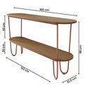Ver imagem 4 de Aparador Requinte Pés de Aço Tubular 160 cm Canela/Cobre