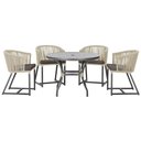 Ver imagem 1 de Mesa com 4 Cadeiras e Noronha Estofado 11 Trama Original Rami