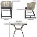 Ver imagem 5 de Mesa com 4 Cadeiras e Noronha Estofado 11 Trama Original Rami
