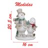 Decoração Natal Papai Boneco De Neve Resina 20,5cm - 2
