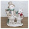 Decoração Natal Papai Boneco De Neve Resina 20,5cm - 1
