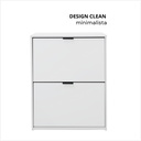 Ver imagem 2 de Porta Calçados Branco Sapateira Versatil de Parede Chão Madeira Mdf Decorativa Duas Gavetas 6 Pares