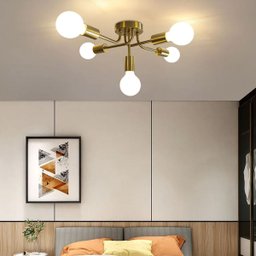 Lustre Sputnik Luminaria 5 Lampadas E27 Moderno Iluminaçao Casa Quarto Sala Ambiente Decoraçao Comer - 17