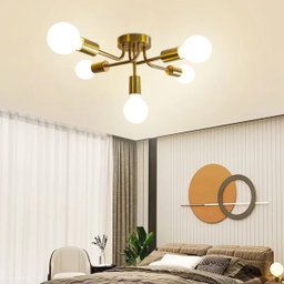 Lustre Sputnik Luminaria 5 Lampadas E27 Moderno Iluminaçao Casa Quarto Sala Ambiente Decoraçao Comer - 2