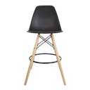 Ver imagem 3 de Kit com 2 Banquetas Altas Charles Eames Wood Dkw Eiffel - Design Pretas