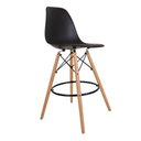 Ver imagem 2 de Kit com 2 Banquetas Altas Charles Eames Wood Dkw Eiffel - Design Pretas