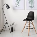 Ver imagem 5 de Kit com 2 Banquetas Altas Charles Eames Wood Dkw Eiffel - Design Pretas