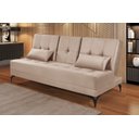 Ver imagem 2 de Sofá Cama Solteiro Colorado Reclinável 3 Posições em Suede: Bege