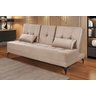 Sofá Cama Solteiro Colorado Reclinável 3 Posições em Suede: Bege - 2