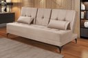 Ver imagem 2 de Sofá Cama Solteiro Colorado Reclinável 3 Posições em Suede: Bege