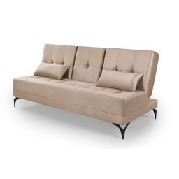 Sofá Cama Solteiro Colorado Reclinável 3 Posições em Suede: Bege - 3